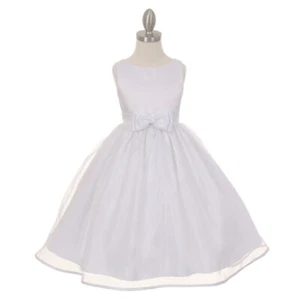 BLANCO Talla 6 Vestido Niña Flor Comunión Dama Cumpleaños Recital Graduación - Imagen 1 de 3