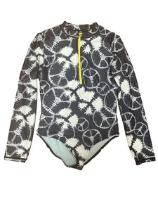 DKNY Girls One-piece L/S Rash Guard Bathing Swim Suit Size 12 - Picture 1 of 2