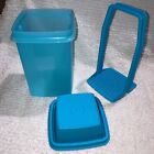 Tupperware Pick A Deli Pickle Olive Keeper Lid And Insert Teal Aqua Turquoise 1330