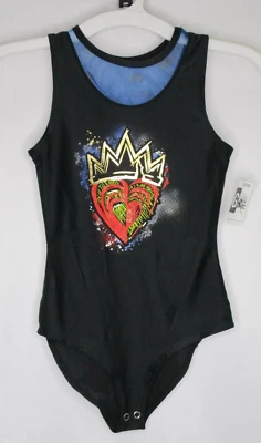 Descendientes 3 Evie Niñas Disfraz Pequeño 5/6 Leotardo Negro Snap Dama de honor Nuevo Foto 1 de 4