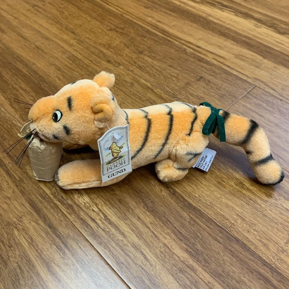 Disney Gund Vintage Nuevo con Etiquetas Clásico Pooh Tigger Bolsa de Regalo Pequeño Juguete de Peluche Foto 1 de 4
