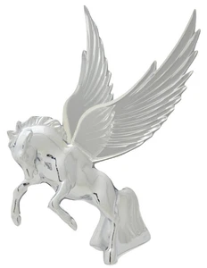 GG Lighted Hood Ornament Stallion Windrider Clear 3 Stud Chrome 9 3/4" #48395 - Picture 1 of 12