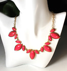 Charming Charlie Pink Earring and Necklace Bella Tulip Bib Set Fashion