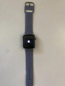 A1858 Apple Watch Series 3 38mm GPS Aluminum Gray Case + Grey texture Band - Picture 1 of 7