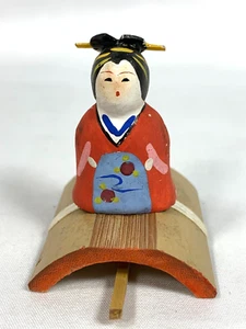 Japanese Folk Toy Tondari Hanetari Leaping Geisha Mechanical Omocha Vintage - Picture 1 of 5