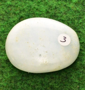 Blue Aragonite Crystal Palm Stone, Polished Worry Stone Natural mineral UK BUY#3 - Foto 1 di 24