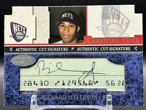 2001-02 Fleer NBA Hoops Cert. Cuts Richard Jefferson NM+ Nets Auto Die Cut RC - Picture 1 of 2