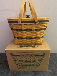 LONGABERGER Traditions Collection 1997 Fellowship Basket & Lid +Box - Picture 1 of 7