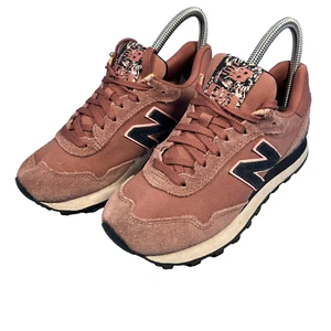 New Balance Women Sneaker 515 Dusty Pink Navy Blue Floral Accent Suede Size 5.5 - Picture 1 of 19