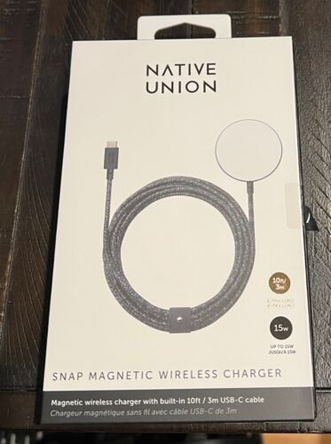 Native Union Snap Magnetic Wireless Fast Charger 10FT for iPhone -Cosmos -SEALED