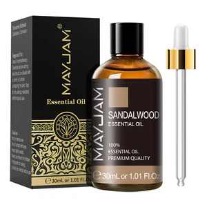 MAYJAM 30ml Sandalwood Essential Oil 100% Pure & Natural Aromatherapy Skin Hair - Picture 1 of 8