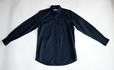 Moschino Button Up Long Sleeves Formal Shirt Navy UK Size 15 3/4 - 40 NEW - Image 1 of 3