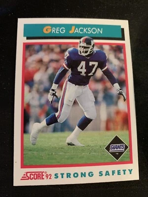 1992 Score Football Card #460 Greg Jackson New York Giants NmMt Free Shipping! - Image 1 of 2