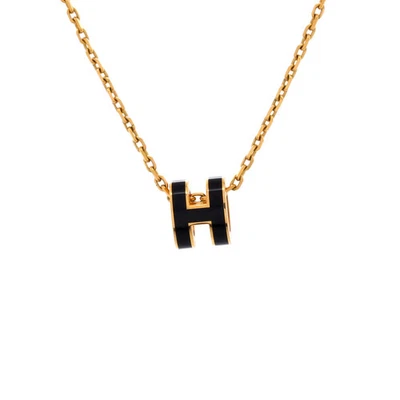 Hermes Pop H Pendant Chain Necklace Metal and Enamel Mini - Image 1 of 3