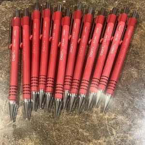 Vintage Sanford Digit Red Mechanical Pencil Retractible Tip 0.5mm Japan 13 total - Picture 1 of 8