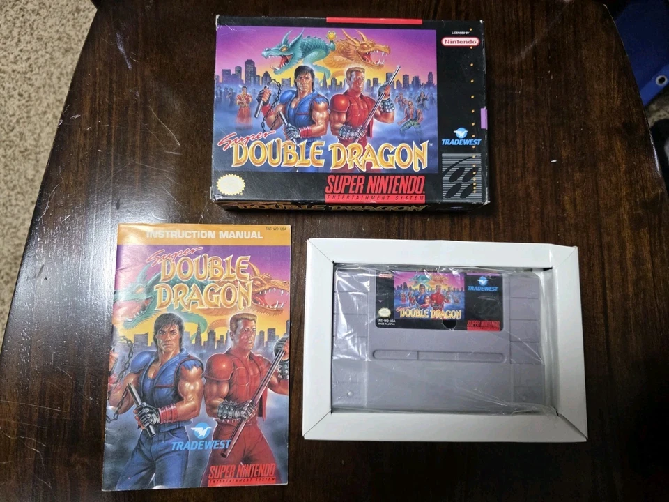 *SUPER RARE*  SNES ~Super Double Dragon Original Owner~1992 CIB TESTED VG+ - Image 1 of 4