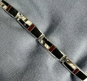 Supersmith D. Rosales Jade Jasper Dolomite Sterling Southwestern 925 Bracelet - Picture 1 of 16