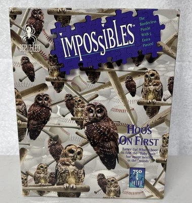 Vintage BEPUZZLED IMPOSSIBLES Mystery Puzzle- Hoo's On First Owl Puzzle - Image 1 of 2