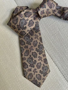 Vtg 1980s CHRISTIAN DIOR silk paisley necktie Italy - Picture 1 of 6