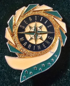 SEATTLE MARINERS RIBBON SWIRL 1996 LAPEL PIN - Very Limited - Picture 1 of 1