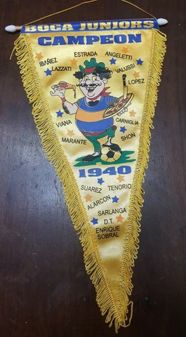 rare Pennant BOCA JUNIORS 1940 ARGENTINA football soccer CHAMPION Cover