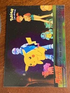 1999 Topps Pokemon Movie Edition #25 The Battle Of The Champions Foil Blue (B) - Picture 1 of 2