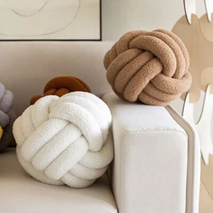 Velvet for Bathroom Waist Protective Throw Pillow Knotted Ball Cushion Backrest - Picture 1 of 22