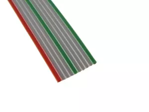 10Ft Red/Gray/Green Flat Ribbon Zippable Cables 10 Conductors 1.27mm pitch - Picture 1 of 1