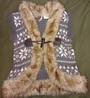 Heart N Crush - Girl's Knit and Faux Fur  Vest 