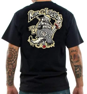 Mens Hot Rod Rockabilly T-Shirt Lucky 13 King of Losers Vintage Tee - Bild 1 von 7