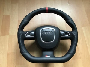 Sport Tuning S-Line Lenkrad Lederlenkrad Audi A3 A4 A5 A6 8K0 4F0 ohne Tausch - Bild 1 von 19