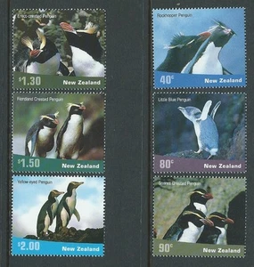 NEW ZEALAND 2001 PENGUINS SET OF 6 UNMOUNTED MINT - Picture 1 of 1