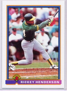 1991 BOWMAN #213 RICKEY HENDERSON - OAKLAND ATHLETICS