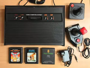 ATARI 2600 VADER NTSC CONSOLE + ACCESSORIES + 3 GAMES ** FREE POST ** - Picture 1 of 11