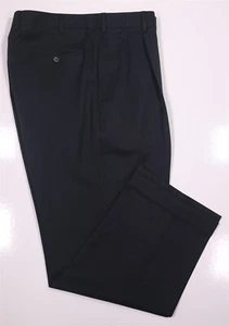 Brooks Brothers Navy Blue Pleated Cuffed Wool Dress Pants 34x29 - Picture 1 of 7