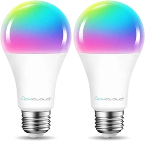 Confezione Da 2 Pezzi, Lampadina A70 Smart Wi-Fi Intelligente LED Multicolore + - Foto 1 di 12