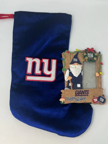 New York Giants Christmas Stocking & Picture Frame Christmas Decor Cover