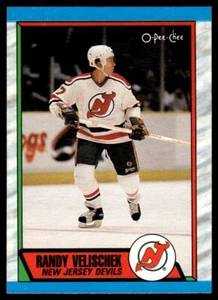 1989-90 O-Pee-Chee Randy Velischek radiocontrol New Jersey Devils #245 - Imagen 1 de 2