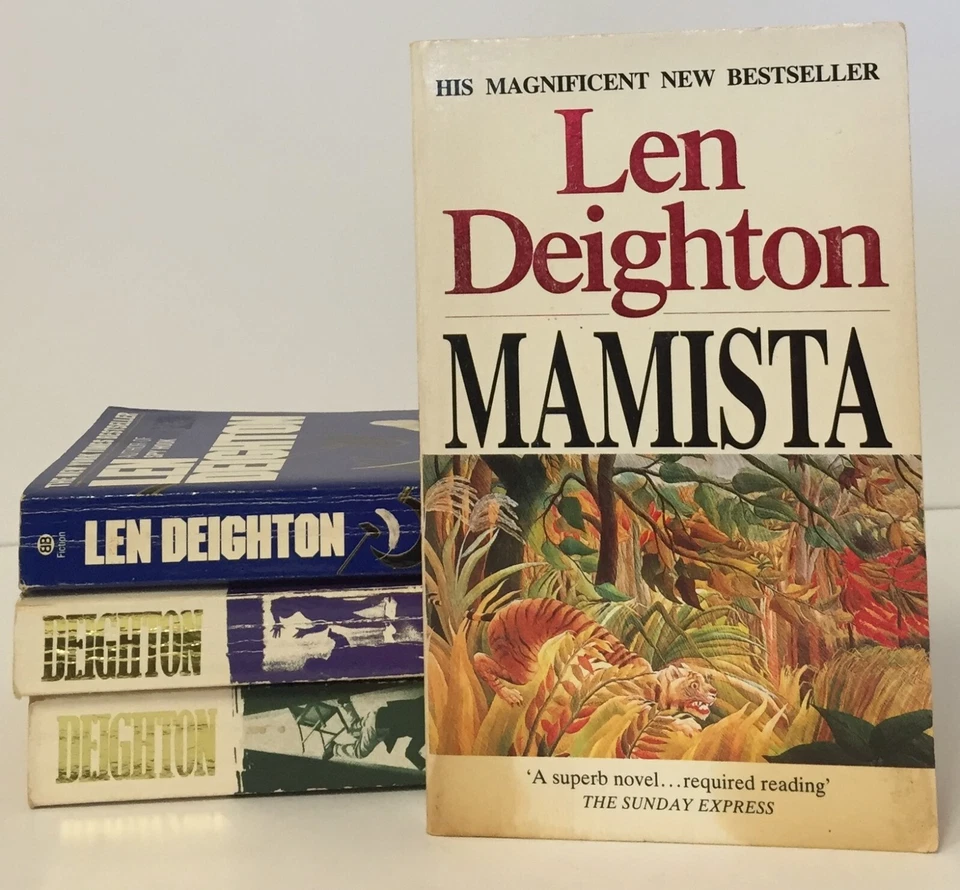 Len Deighton bundle - 4 paperbacks - Game, Set, Spy Line, Mamista - thrillers - image 1 of 4