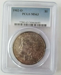 1902 - O  Morgan Silver Dollar PCGS MS63 - New Orleans Mint - Picture 1 of 4