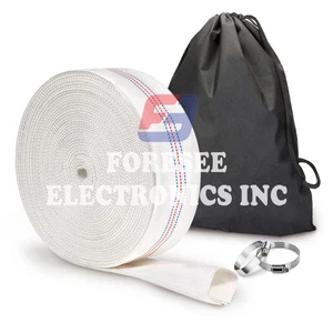 Water Discharge Backwash Pool Hose 1" in inch x 30 FT Lay-Flat Drain Pump White - Picture 1 of 8