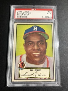 1952 Topps #27 Sam Jethroe PSA EX 5 Black Back - Picture 1 of 2