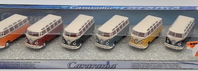VW Volkswagen Bus 1/72 Juego de 6 juguetes Cararama (2002) Hongwell Foto 1 de 4