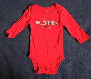 JUST ONE YOU MADE BY CARTER'S SIZE 6M GIRLS RED ONE PIECE MY FIRST VALENTINE DAY - Picture 1 of 1