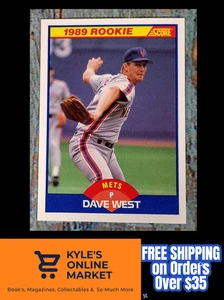 Dave West New York Mets 1989 Score Rookie #650 - Picture 1 of 5