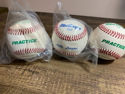 MacGregor Official Practice Baseballs 79 (2) & 76C (1) NOS - Image 1 of 4