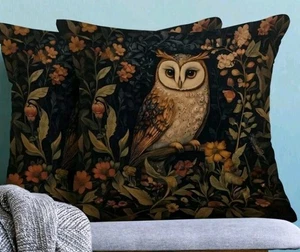 1 X Bellissimo Copricuscino Gufi del Bosco 45x45cm  - Foto 1 di 4