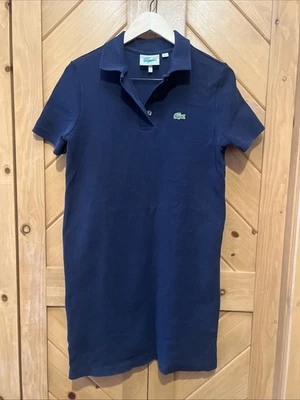 Vestido polo informal Lacoste para mujer mediano (38) azul marino manga corta 100 % algodón Foto 1 de 4