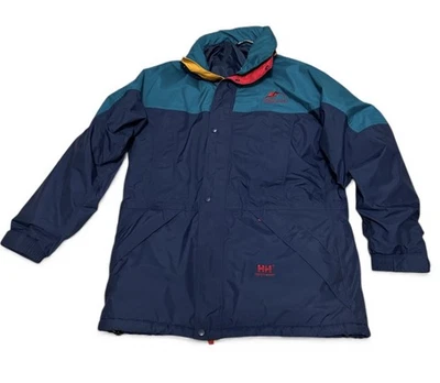 VTG Helly Hansen Men’s Parka Coat Jacket Blue Green Size M - Image 1 of 4
