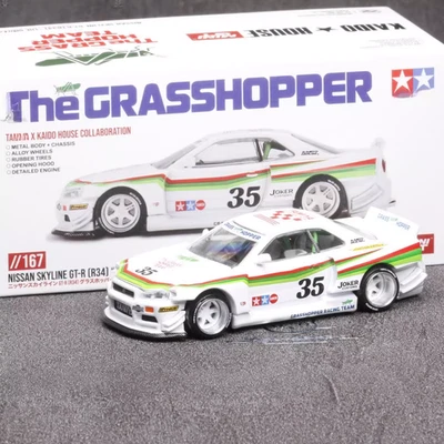 Kaido House x Mini GT Nissan GT-R R34 The Grasshopper V1 Tamiya #167 escala 1/64 Foto 1 de 4